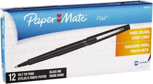 Paper Mate - Needle Porous Point Pen - Black - Industrial Tool & Supply