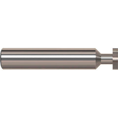 Harvey Tool - 1/2" Cut Diam, 1/16" Cut Width, 1/2" Shank, Straight-Tooth Woodruff Keyseat Cutter - Exact Industrial Supply