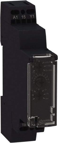 Schneider Electric - 6 Pin, 100 hr Delay, Multiple Range SPDT Time Delay Relay - 8 Contact Amp, 250 VAC, On Board Trimpot - Industrial Tool & Supply