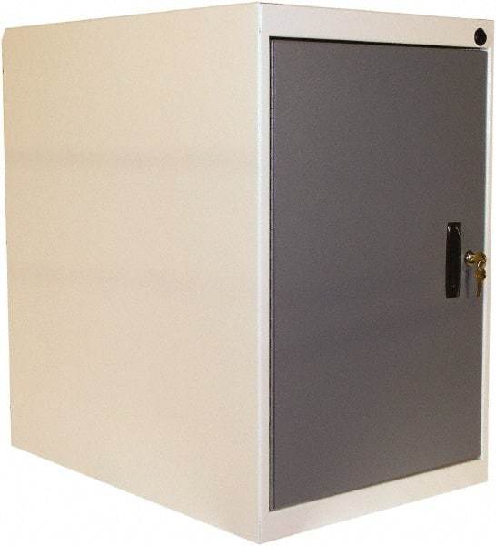 Proline - Modular Storage Cabinet - 16 Gauge Steel, 18" Wide x 26" Deep x 27-1/2" High, Blue/White - Industrial Tool & Supply