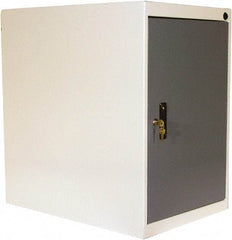 Proline - Modular Storage Cabinet - 16 Gauge Steel, 18" Wide x 26" Deep x 27-1/2" High, Blue/White - Industrial Tool & Supply