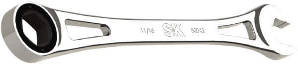 SK - 11/16" 6 Point Combination Wrench - 11" OAL, Steel, Full Polish Finish - Industrial Tool & Supply