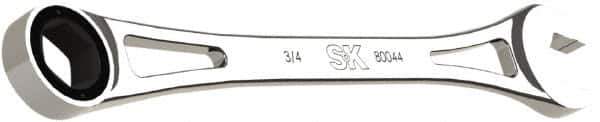 SK - 3/4" 6 Point Combination Wrench - 12" OAL, Steel, Full Polish Finish - Industrial Tool & Supply