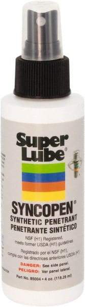 Synco Chemical - 4 oz Bottle Synthetic Penetrant - Translucent & Clear, Food Grade - Industrial Tool & Supply