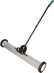 Shields Magnetics - 36" Long Push Magnetic Sweeper with Wheels - 4" Wide x 3" High x 36" Long, 7" Wheel Diam, 1 to 2" Clearance - Industrial Tool & Supply