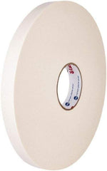 Intertape - 1/2" x 36 Yd Rubber Adhesive Double Sided Tape - 1/16" Thick, White, Polyethylene Foam Liner, Continuous Roll, Series R2215 - Industrial Tool & Supply