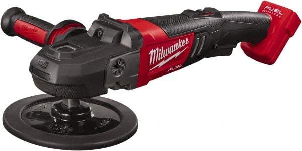 Milwaukee Tool - 7" Pad Diam, 2,200 RPM, Handheld Cordless Polisher - 18 Volts - Industrial Tool & Supply