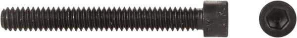 Made in USA - 1/4-20 UNC Hex Socket Drive, Socket Cap Screw - Alloy Steel, Black Oxide Finish, Fully Threaded, 2-1/2" Length Under Head - Industrial Tool & Supply