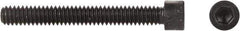 Made in USA - 1/4-20 UNC Hex Socket Drive, Socket Cap Screw - Alloy Steel, Black Oxide Finish, Fully Threaded, 2-1/2" Length Under Head - Industrial Tool & Supply