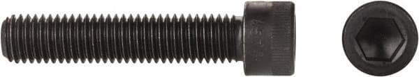 Made in USA - 5/8-11 UNC Hex Socket Drive, Socket Cap Screw - Alloy Steel, Black Oxide Finish, Fully Threaded, 4" Length Under Head - Industrial Tool & Supply