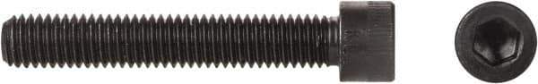 Made in USA - 3/8-24 Thread Hex Socket Drive, Socket Cap Screw - Grade ASTM A574 Alloy Steel, Black Oxide Finish, Fully Threaded, 2-1/4" Length Under Head - Industrial Tool & Supply