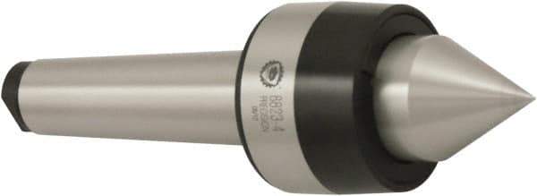 Bison - MT5 Morse Taper Shank, 75mm Head Diam, Live Center - 4,000 Max RPM, 50mm Point Diam, 2.19" Point Len, 1,433 Lb Max Workpc, Standard Point - Industrial Tool & Supply