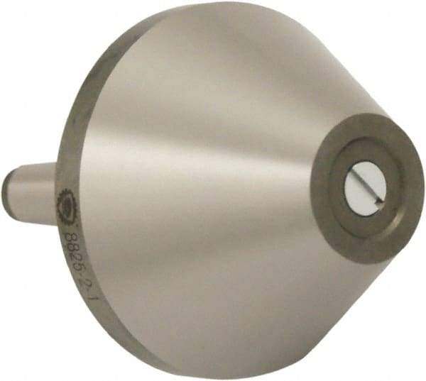 Bison - MT2 Morse Taper Shank, 60mm Head Diam, Live Center - 5,000 Max RPM, 30mm Point Diam, 1.38" Point Len, 400 Lb Max Workpc, Bull Nose Point - Industrial Tool & Supply