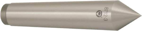 Bison - 1.24" Head Diam, Standard Point Solid Dead Center - 4MT Morse Taper, 14mm Point Diam - Industrial Tool & Supply