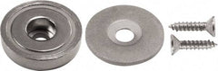 Mag-Mate - 3/8" Long x 61/62" Wide x 61/62" High, Magnetic Touch Latch - Neodymium & Steel, with Nickel Plated Finish - Industrial Tool & Supply