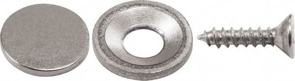 Mag-Mate - 1/8" Long x 9/16" Wide x 9/16" High, Magnetic Touch Latch - Neodymium & Steel, with Nickel Plated Finish - Industrial Tool & Supply