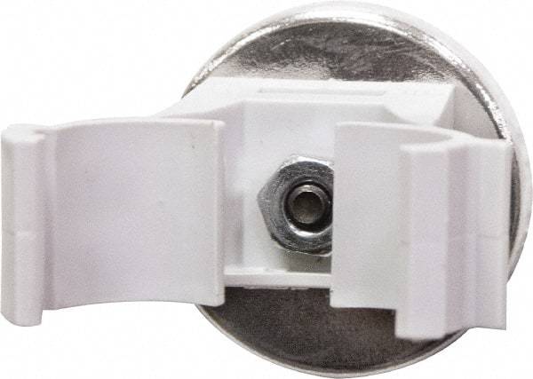 Mag-Mate - 7 Lb Max Pull Force, 1-1/4" Overall Height, 1.24" Diam, Ceramic Cup Magnet - Magnetic Style, 1/2" Clamp Opening, Chrome Plated - Industrial Tool & Supply