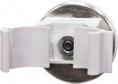 Mag-Mate - 7 Lb Max Pull Force, 1-1/4" Overall Height, 1.24" Diam, Ceramic Cup Magnet - Magnetic Style, 1/2" Clamp Opening, Chrome Plated - Industrial Tool & Supply