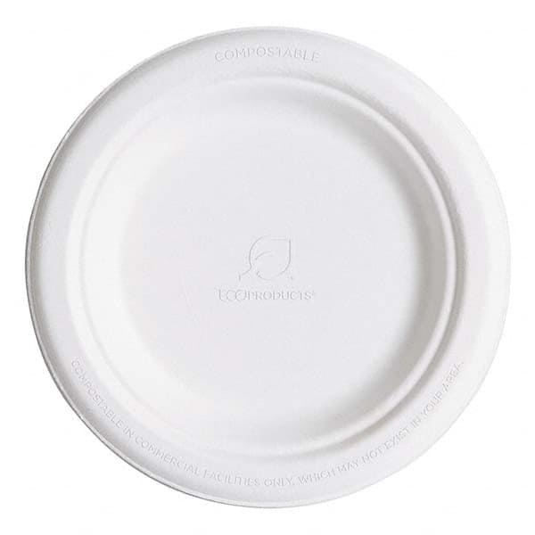 ECO PRODUCTS - Renewable & Compostable Sugarcane Plates, 6", 1000/Carton - Industrial Tool & Supply