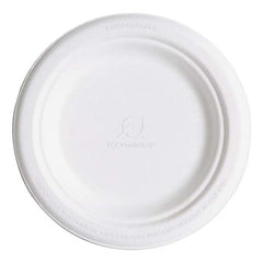 ECO PRODUCTS - Renewable & Compostable Sugarcane Plates, 6", 1000/Carton - Industrial Tool & Supply
