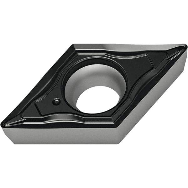 Walter - DCMT FM4 Grade WSM10S Turning Insert - TiAlN+Al2O3+(Al) Finish, 55° Rhombic, 9.53mm Inscr Circle, 3.97mm Thick, 0.4mm Corner Radius - Industrial Tool & Supply