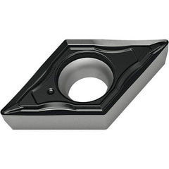 Walter - DCMT FM4 Grade WSM10S Turning Insert - TiAlN+Al2O3+(Al) Finish, 55° Rhombic, 9.53mm Inscr Circle, 3.97mm Thick, 0.4mm Corner Radius - Industrial Tool & Supply