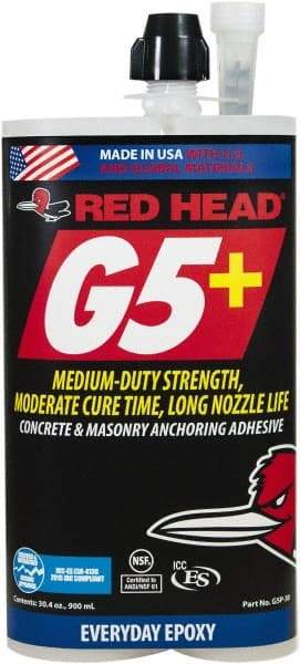 Red Head - Anchoring Adhesives Adhesive Material: Epoxy Volume (fl. oz.): 30.00 - Industrial Tool & Supply