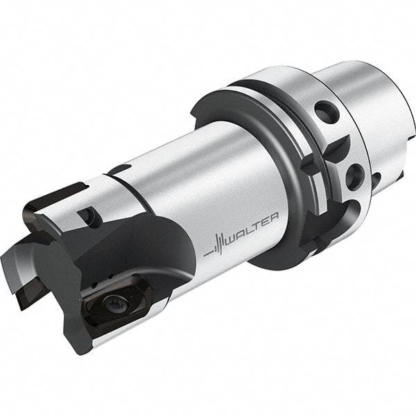 Walter - 63mm Cut Diam, 20mm Max Depth of Cut, 63mm Shank Diam, 141.9mm OAL, Indexable Square Shoulder End Mill - HSK63A Taper Shank, 0° Lead Angle, Through Coolant, Series M2131-H - Industrial Tool & Supply