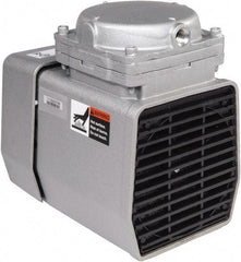 Gast - Diaphragm-Type Vacuum Pumps Horsepower: 1/8 Cubic Feet per Minute: 1.60 - Industrial Tool & Supply