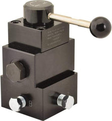 Value Collection - 4.5 GPM 3/8-18 Inlet Aluminum Alloy Hydraulic Control Valve - 10,000 psi, 4.21" Wide x 6.93" Long - Industrial Tool & Supply