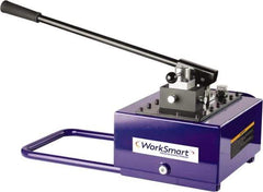Value Collection - 2 Stage, 2" Piston Diam, 3/8 NPTF, 7.71; 0.29 Cu In Per Stroke, Manual Hydraulic Pump - 476 Cu In Reservoir, 1.69" Piston Stroke, 290 psi First Stage, 10,000 psi Second Stage - Industrial Tool & Supply