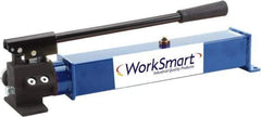 Value Collection - 2 Stage, 2" Piston Diam, 3/8 NPTF, 0.81 & 0.14 Cu In Per Stroke, Manual Hydraulic Pump - 122 Cu In Reservoir, 0.82" Piston Stroke, 200 psi First Stage, 10,000 psi Second Stage - Industrial Tool & Supply