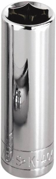 SK - 1/4" Drive, Deep Hand Socket - 6 Points, Steel, Chrome Finish - Industrial Tool & Supply