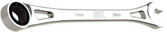 SK - 11mm 6 Point Combination Wrench - 8.13" OAL, Steel, Full Polish Finish - Industrial Tool & Supply