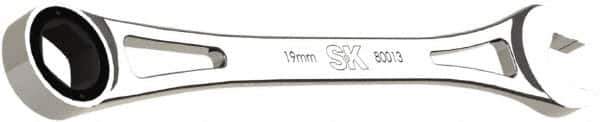 SK - 19mm 6 Point Combination Wrench - 12" OAL, Steel, Full Polish Finish - Industrial Tool & Supply