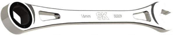 SK - 16mm 6 Point Combination Wrench - 10.38" OAL, Steel, Full Polish Finish - Industrial Tool & Supply