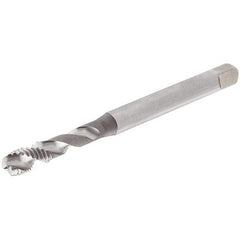 Iscar - #8-32 UNC 3 Flute 2B Plug Spiral Flute Tap - Cobalt, TiN Finish, 63mm OAL, Right Hand Flute, Right Hand Thread, Series TPG UNC - Exact Industrial Supply