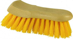O-Cedar - 1-3/8" Bristle Length, Polypropylene Utility Scrub Brush - 6" Long x 3" Wide Head, 6" OAL, Beige, Plastic Block - Industrial Tool & Supply