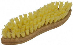 O-Cedar - 1" Bristle Length, Polypropylene Scrub Brush - 9" Long x 2-1/2" Wide Head, 9" OAL, Beige, Foam Block - Industrial Tool & Supply