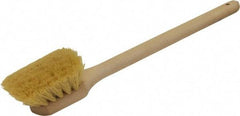 O-Cedar - 2" Bristle Length, Tampico Utility Scrub Brush - 20" Long x 3" Wide Head, 20" OAL, Beige, Wood Block - Industrial Tool & Supply