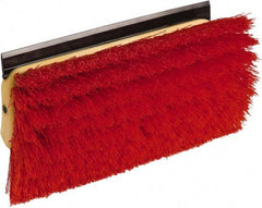 O-Cedar - 2" Bristle Length, Polypropylene Scrub Brush - 10" Long x 5" Wide Head, 10" OAL, Red, Plastic Block - Industrial Tool & Supply