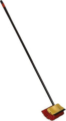 O-Cedar - 2" Bristle Length, Polypropylene Scrub Brush - 10" Long x 5" Wide Head, 10" OAL, Red, Plastic Block - Industrial Tool & Supply