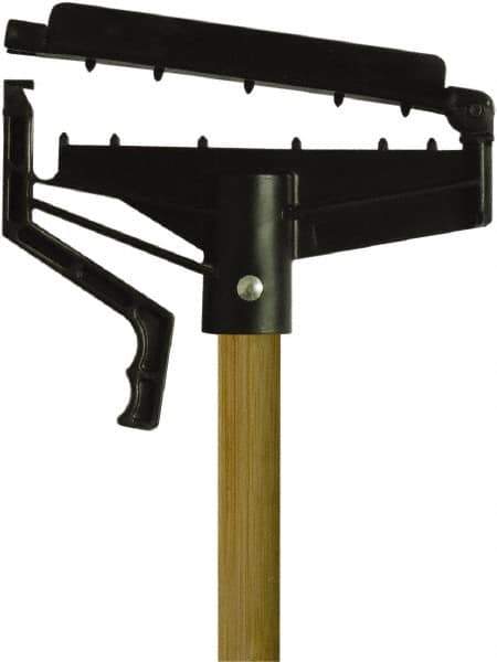 O-Cedar - 60" Standard Wood Quick Connect Mop Handle - 1" Handle Diam, 1 to 5" Wet Mop Head Band, Use with Wet Mops - Industrial Tool & Supply