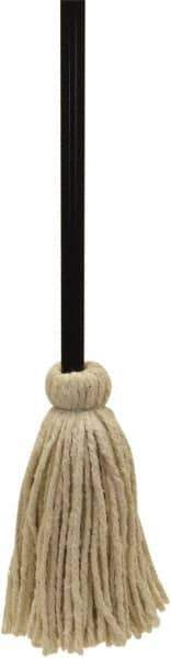 O-Cedar - White Deck Mop - 20" Long x 3-1/2" Wide Head, 48" Long Handle, Cotton Head - Industrial Tool & Supply