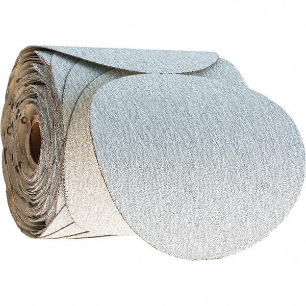 Tru-Maxx - 5" Diam, 80 Grit Silicon Carbide Adhesive PSA Disc - Medium Grade, White, C Weighted Backing, Flexible, 3,000 Max RPM - Industrial Tool & Supply