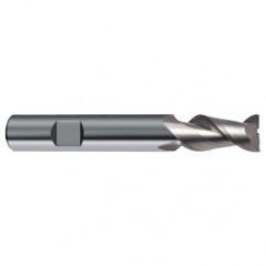 16mm Dia. - 92mm OAL - 45° Helix Bright Carbide End Mill - 2 FL - Industrial Tool & Supply