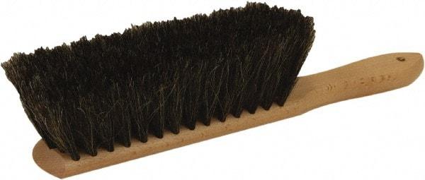 O-Cedar - 13" OAL, Horsehair Counter Brush - 2-1/2" Bristle Length, 8" Long x 2-1/2" Wide Head, Wood Handle, Gray - Industrial Tool & Supply