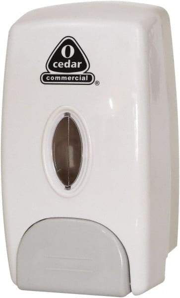 O-Cedar - 34 oz Liquid Hand Sanitizer Dispenser - Plastic, Wall Mounted, White - Industrial Tool & Supply