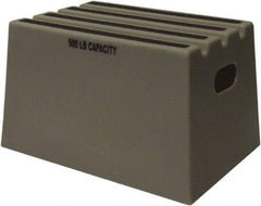 Diversified Plastics - 11-3/4" High x 13-5/8" Wide x 19-1/4" Deep, Gray Step Stool - 500 Lb Capacity - Industrial Tool & Supply