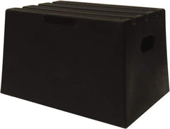 Diversified Plastics - 11-3/4" High x 13-5/8" Wide x 19-1/4" Deep, Black Step Stool - 500 Lb Capacity - Industrial Tool & Supply